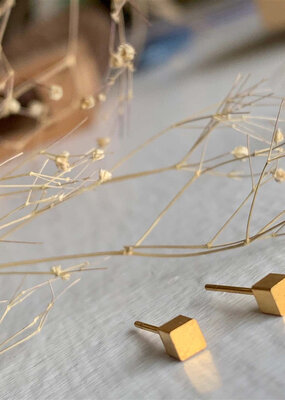 PIKA&BEAR '6' Minimalistic Cube Studs Earrings