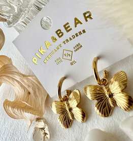 PIKA&BEAR 'Yumi' Butterfly Drop Earrings