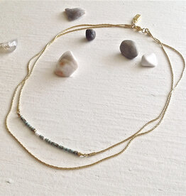 PIKA&BEAR 'Thomson' Double Strand Hand Cut Heishi Bead  Necklace