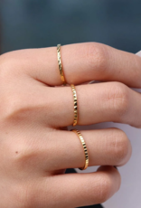 Lovers Tempo 'Brit' 18K Gold PVD Ring Stack