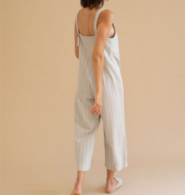 Mus & Bombon 'Phuket' Pinstripe Wide Leg Jumpsuit