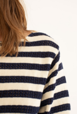 Mus & Bombon 'Pantelleria' Round Neck Stripe Sweater