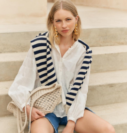 Mus & Bombon 'Pantelleria' Round Neck Stripe Sweater