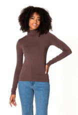 C'EST MOI 'Lia' Bamboo L/slv Turtleneck Top