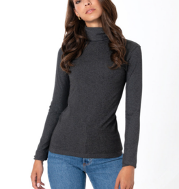 C'EST MOI 'Lia' Bamboo L/slv Turtleneck Top