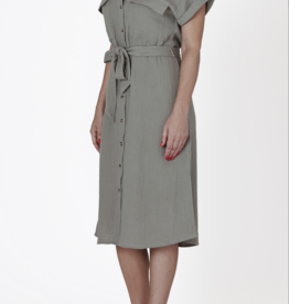 Room 34 'Elma' Utility Shirt Midi Dress