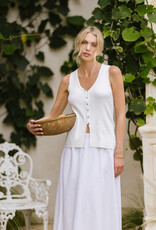 GENTLE FAWN 'Miles' Knit Slv/less Button Front Tank Top