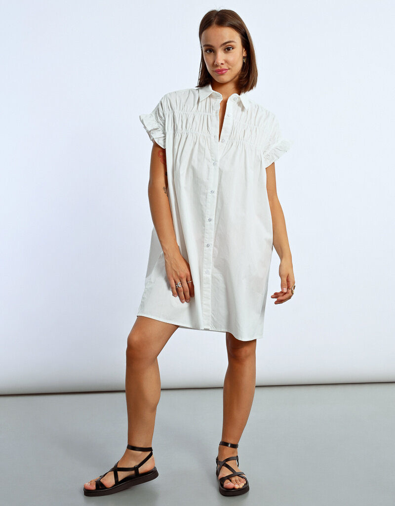 Molly Bracken 'Maeve' S/Slv Buttondown Midi Dress