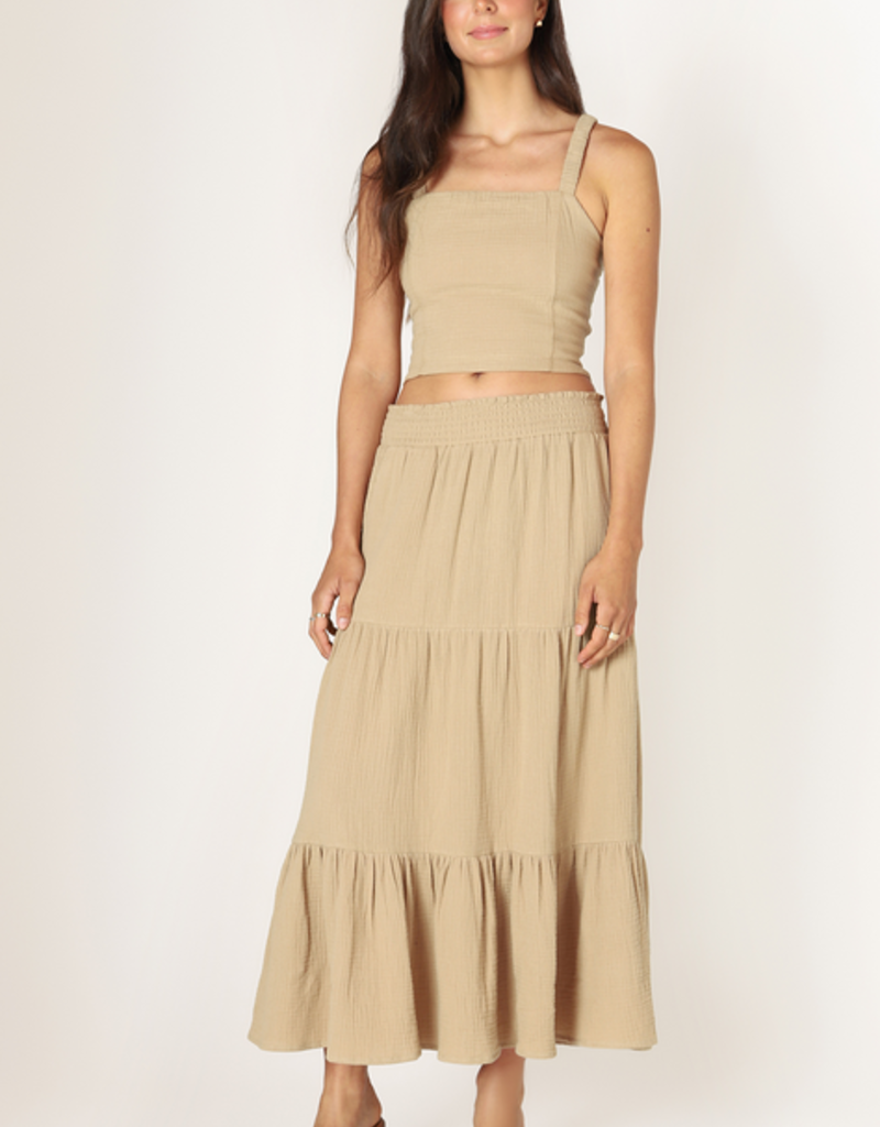 DEX 'Imogen' Textured Midi Skirt