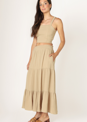 DEX 'Imogen' Textured Midi Skirt