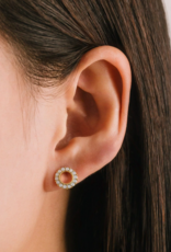 Lovers Tempo 'Kismet' Plated Brass Studs Earrings