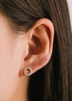 Lovers Tempo 'Kismet' Plated Brass Studs Earrings