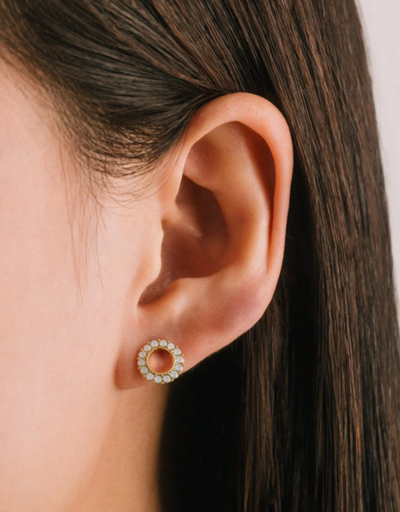 Lovers Tempo 'Kismet' Plated Brass Studs Earrings