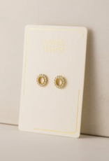 Lovers Tempo 'Kismet' Plated Brass Studs Earrings