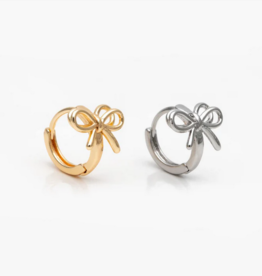 bec DESIGN 'Bow Hoop' Huggies Earrings