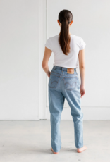 'The Ribbed Fitted Tee' w/Cap Sleeves Top