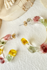 PIKA&BEAR 'Maypole' Hoop w/Dried Flowers Earrings