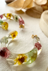 PIKA&BEAR 'Maypole' Hoop w/Dried Flowers Earrings