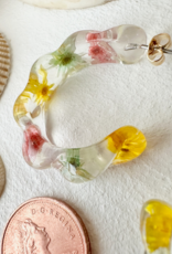 PIKA&BEAR 'Maypole' Hoop w/Dried Flowers Earrings