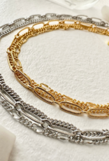 PIKA&BEAR 'Nanaimo' Triple Layer Textured Chain Bracelet