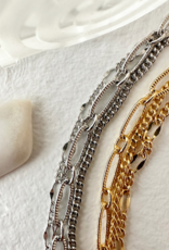 PIKA&BEAR 'Nanaimo' Triple Layer Textured Chain Bracelet