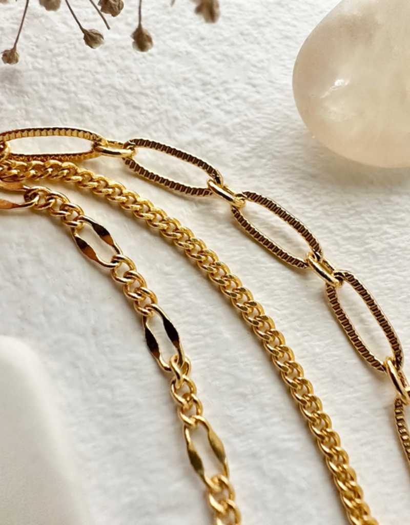 PIKA&BEAR 'Nanaimo' Triple Layer Textured Chain Bracelet
