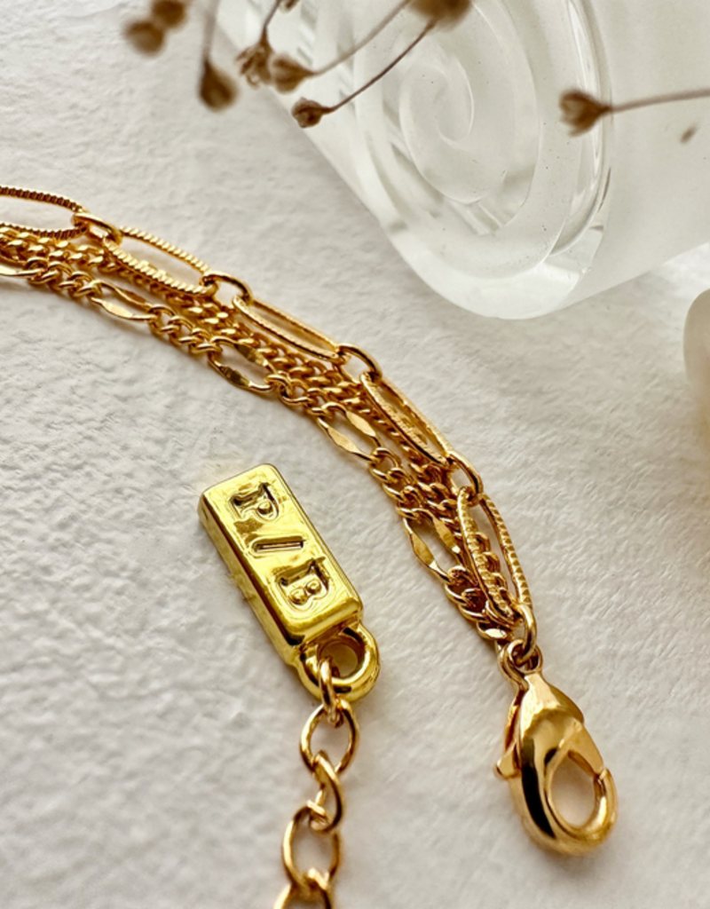 PIKA&BEAR 'Nanaimo' Triple Layer Textured Chain Bracelet