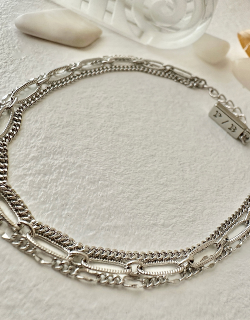 PIKA&BEAR 'Nanaimo' Triple Layer Textured Chain Bracelet