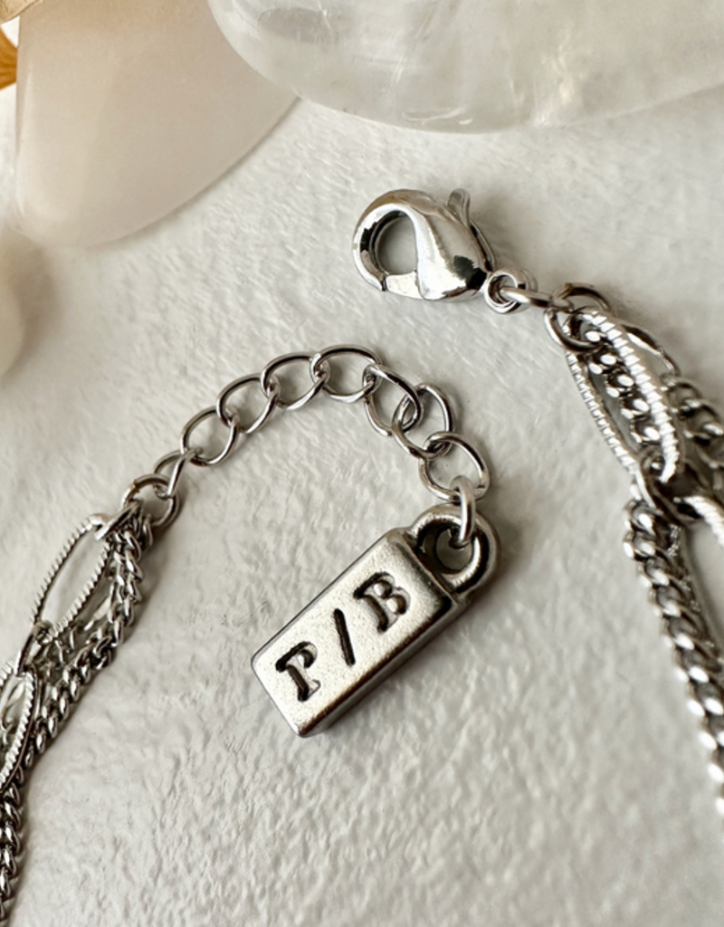 PIKA&BEAR 'Nanaimo' Triple Layer Textured Chain Bracelet