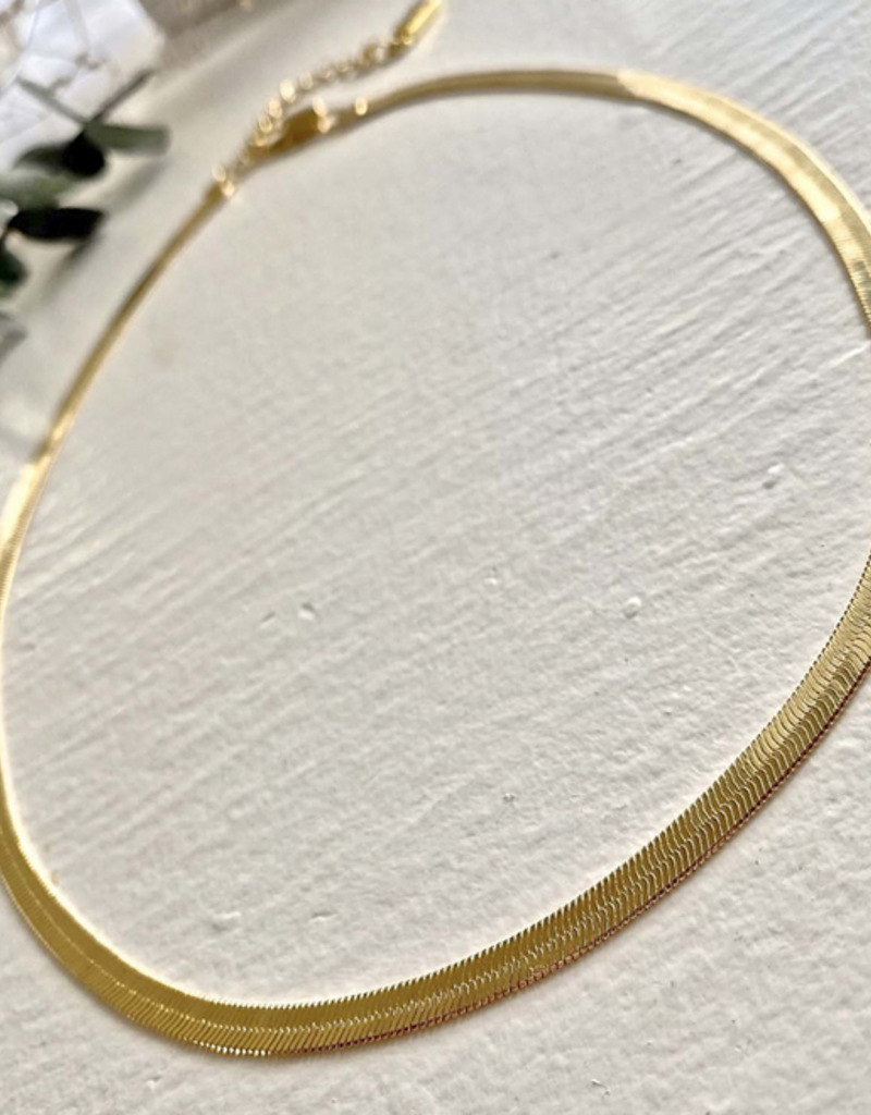PIKA&BEAR 'Nirah' Herringbone Snake Chain Necklace