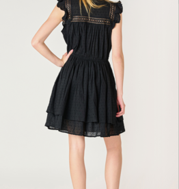 DEX 'Haleah' Slv/Less Ruffle Detail Mini Dress