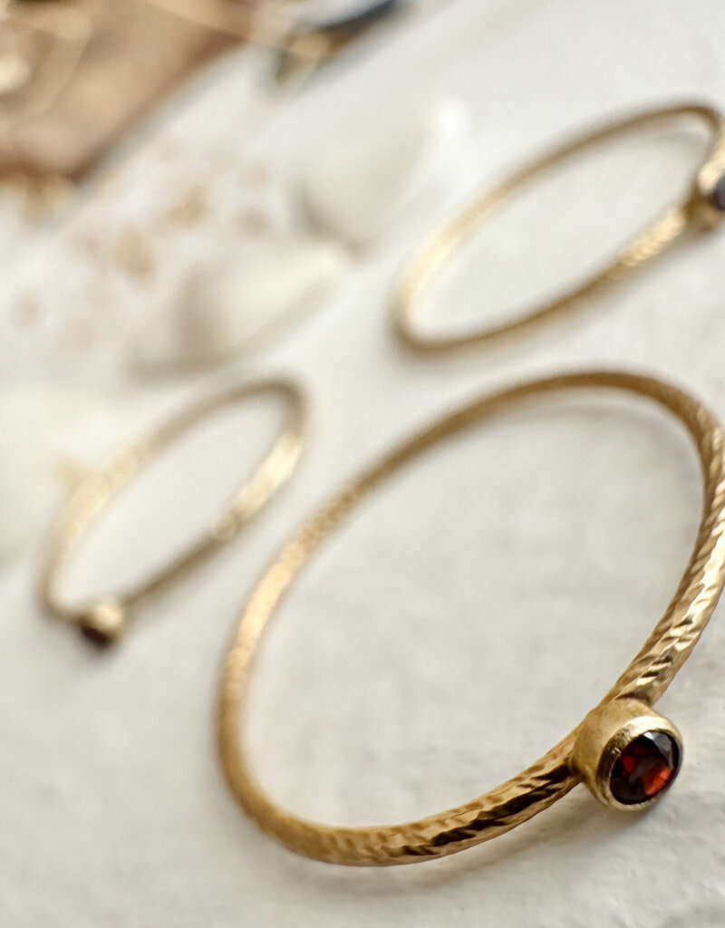 PIKA&BEAR 'Damara' Birthstone Gold Fill Ring