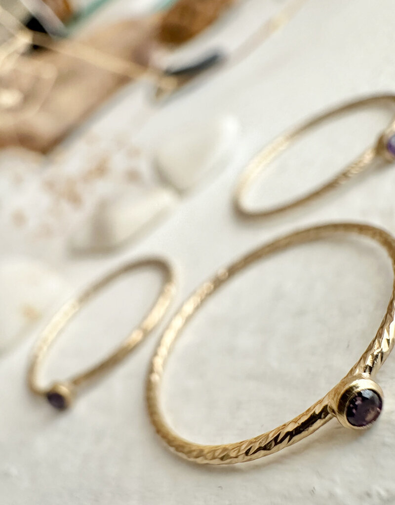 PIKA&BEAR 'Damara' Birthstone Gold Fill Ring