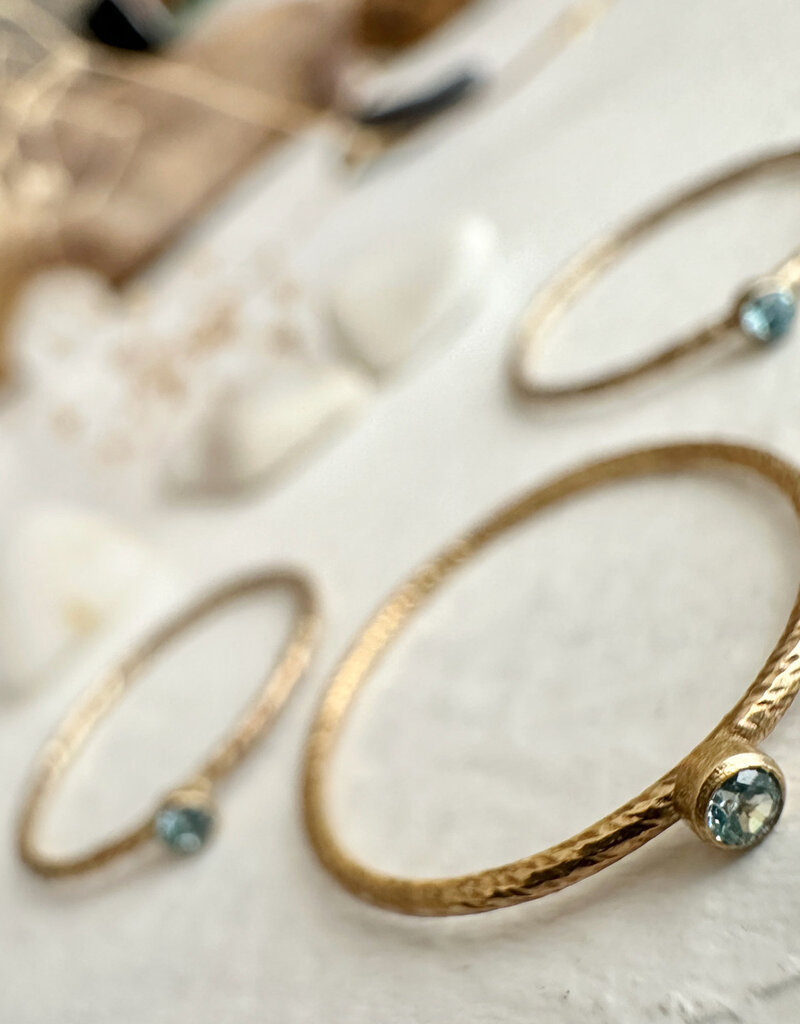 PIKA&BEAR 'Damara' Birthstone Gold Fill Ring