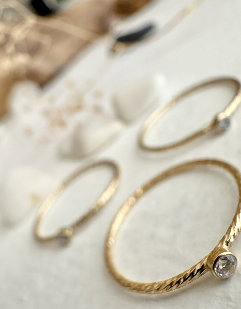 PIKA&BEAR 'Damara' Birthstone Gold Fill Ring