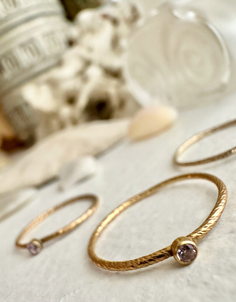 PIKA&BEAR 'Damara' Birthstone Gold Fill Ring