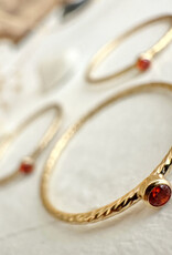PIKA&BEAR 'Damara' Birthstone Gold Fill Ring