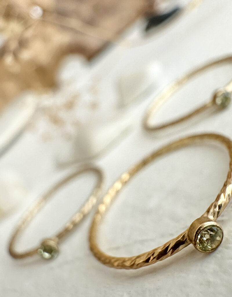PIKA&BEAR 'Damara' Birthstone Gold Fill Ring