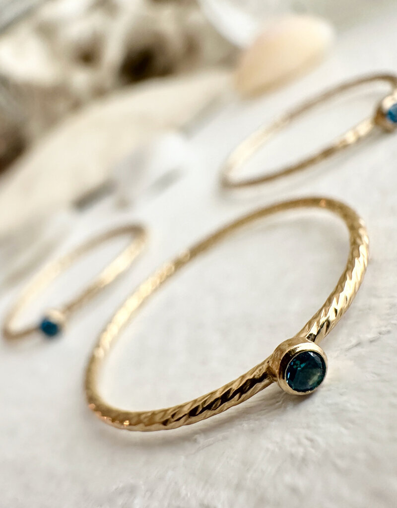 PIKA&BEAR 'Damara' Birthstone Gold Fill Ring