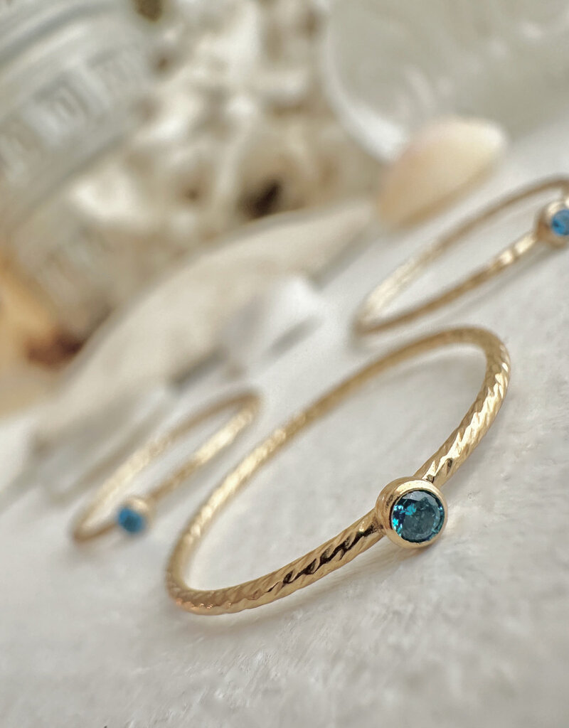 PIKA&BEAR 'Damara' Birthstone Gold Fill Ring