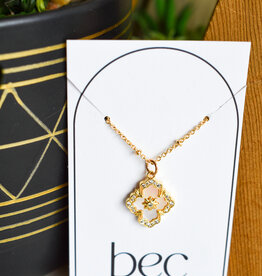 bec DESIGN 'Evangeline' Flower Pendant Necklace