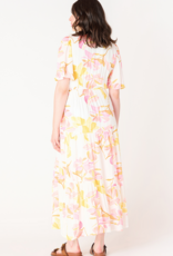 Black Tape 'Pippa' Flutter Slv Maxi Dress