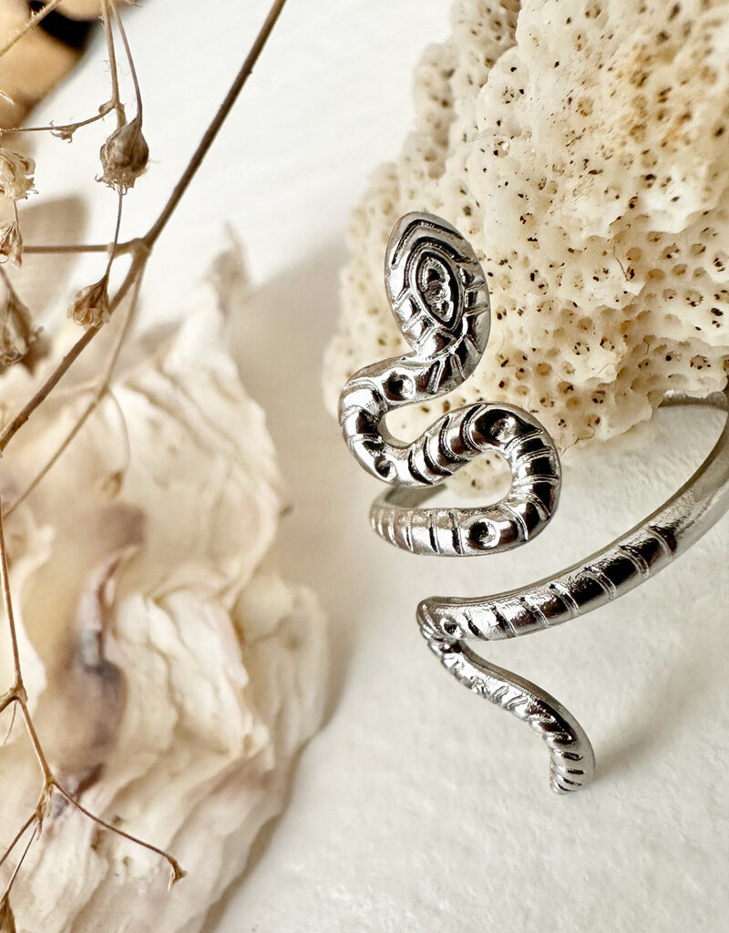 PIKA&BEAR 'Awanyu' Stainless Steel Snake Ring