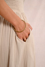 Molly Bracken 'Aria' Strapless Smocked Gauze Midi Dress