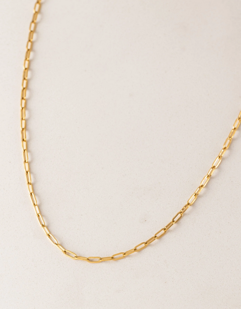 Lovers Tempo 'Paperclip' 18K PVD Chain Necklace
