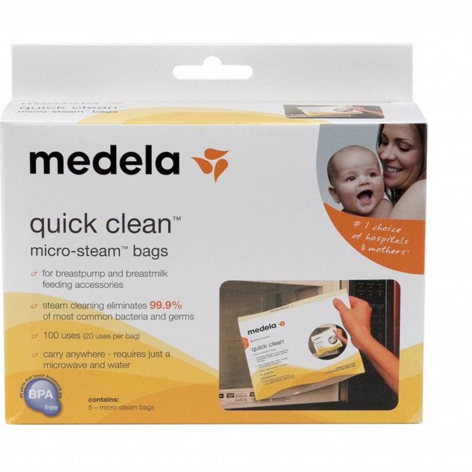 Medela MEDELA QUICK CLEAN MICRO STEAM BAGS 5 PK