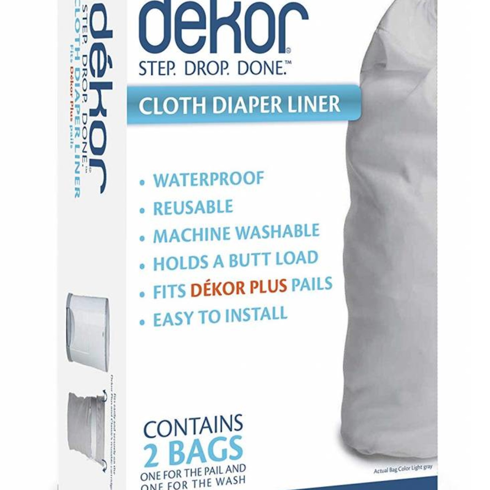 Dekor DEKOR CLOTH DIAPER PAIL LINERS - 2 PK