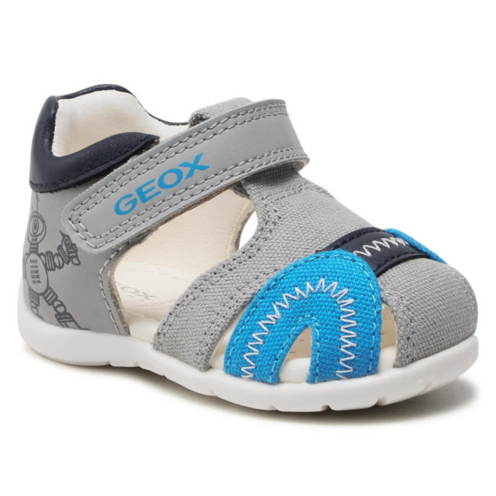 Geox GEOX ELTHAN GREY/NAVY SANDALS