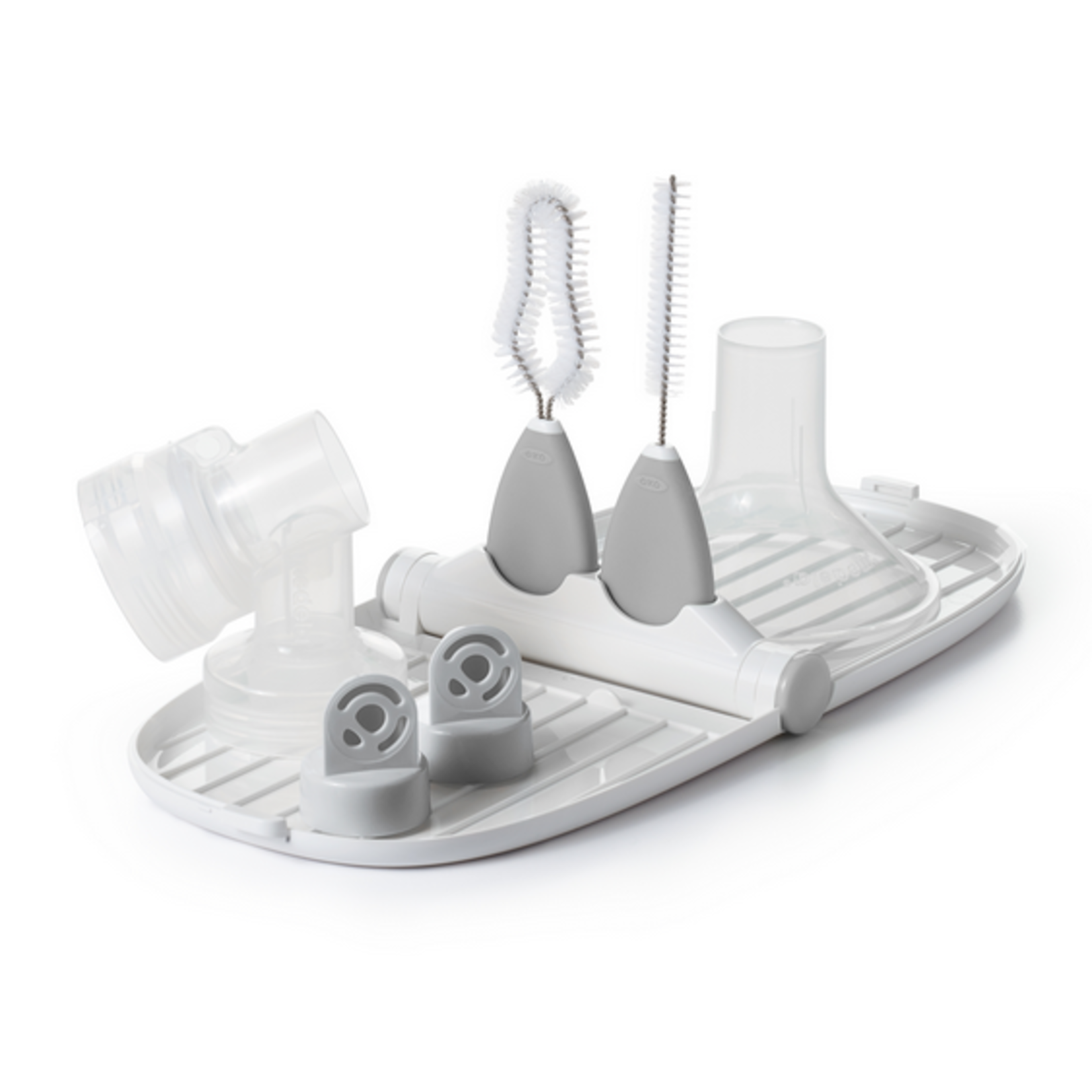 OXO Tot OXO TOT BREAST PUMP PARTS DRYING RACK WITH BRUSHES