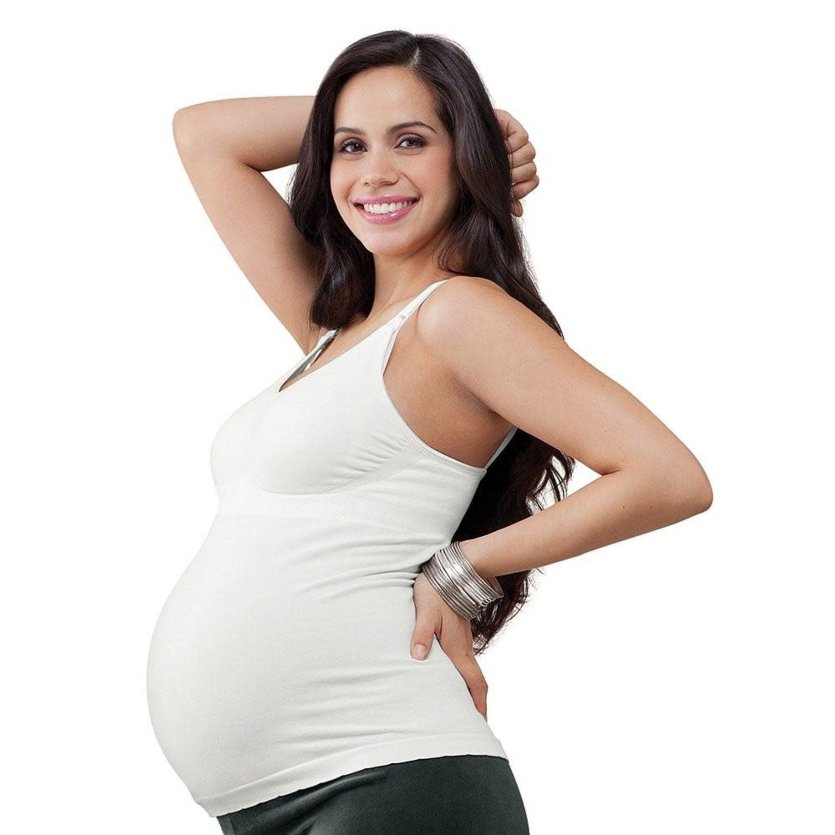 Maternity And nursing tank top white Large